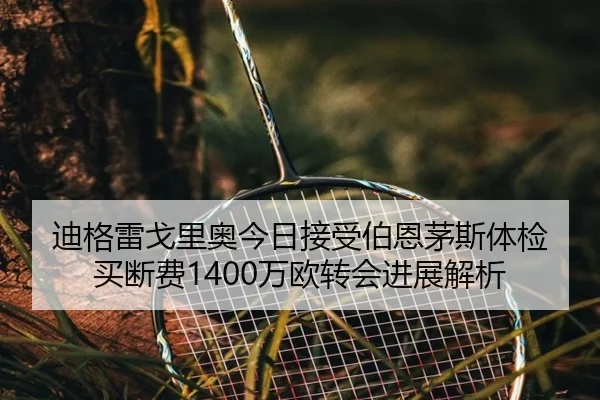 迪格雷戈里奥今日接受伯恩茅斯体检 买断费1400万欧转会进展解析